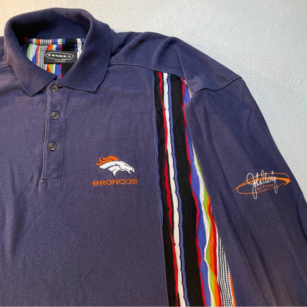 Vintage Tundra Sport Denver Broncos Coogi Style Long Sleeve Size XXL